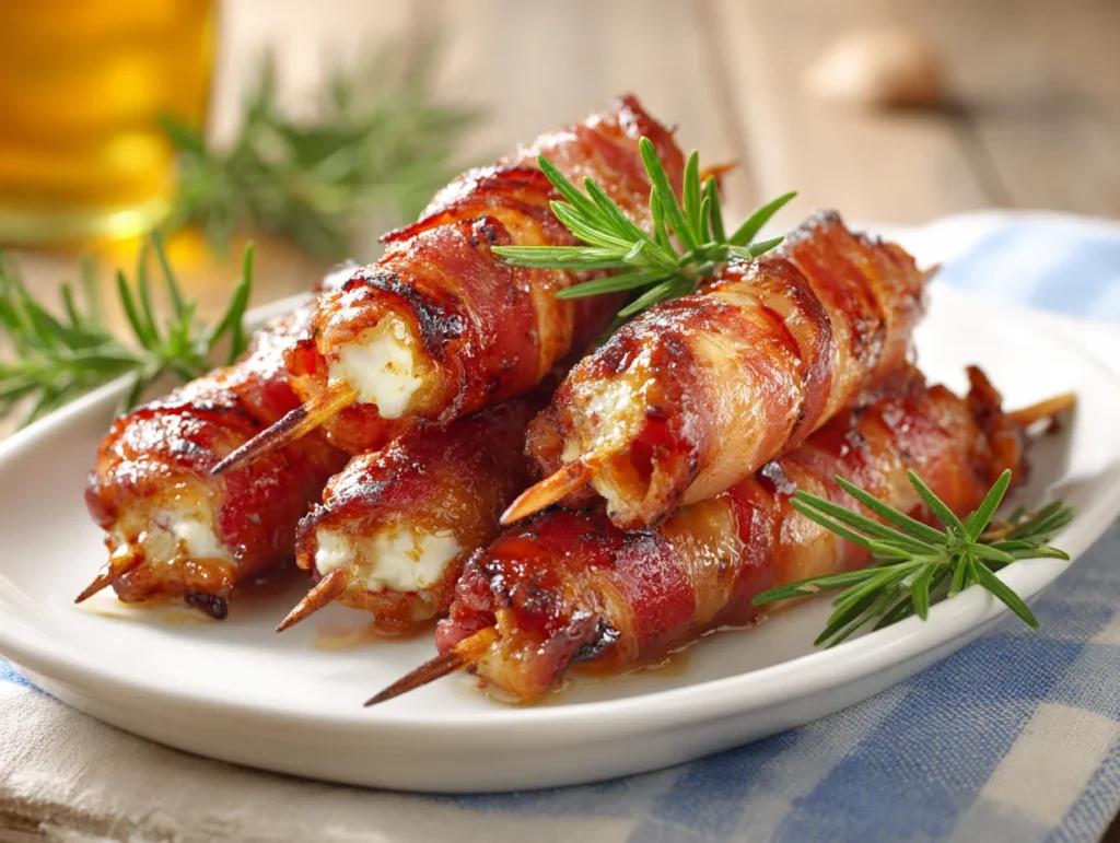 Bacon Wrapped Mozzarella Sticks