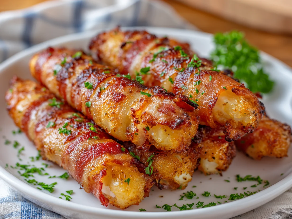 Bacon Wrapped Mozzarella Sticks