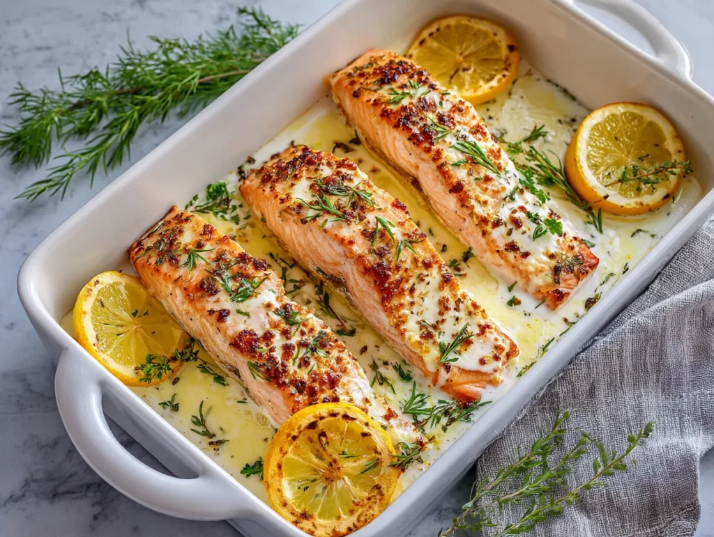 Baked Boursin Salmon