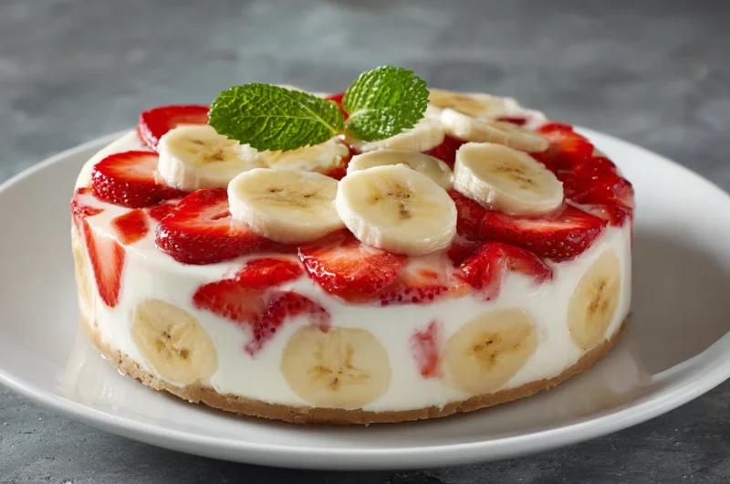 Decadent Banana Strawberry Cheesecake Recipe