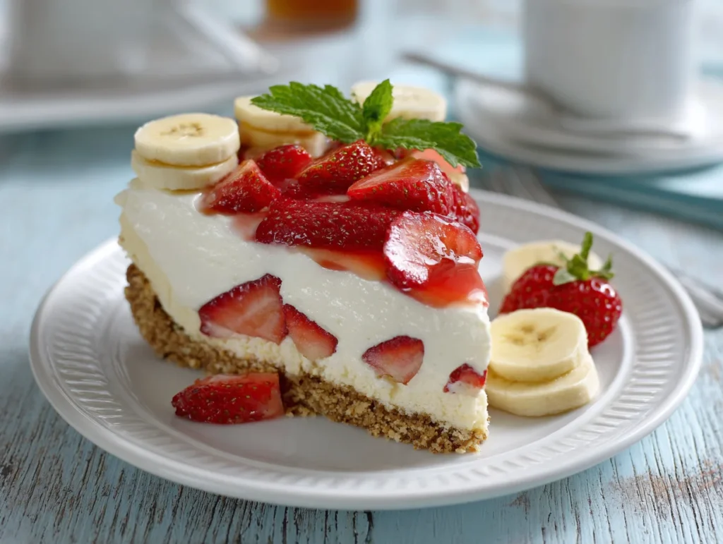 Banana Strawberry Cheesecake