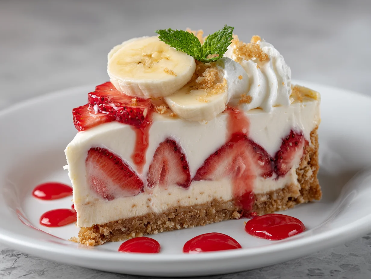 Banana Strawberry Cheesecake