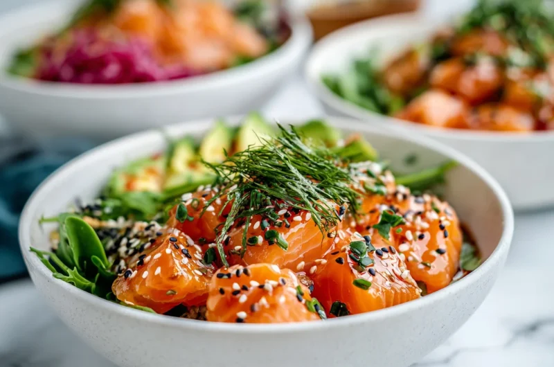 Spicy Bang Bang Salmon Bite Bowls Recipe