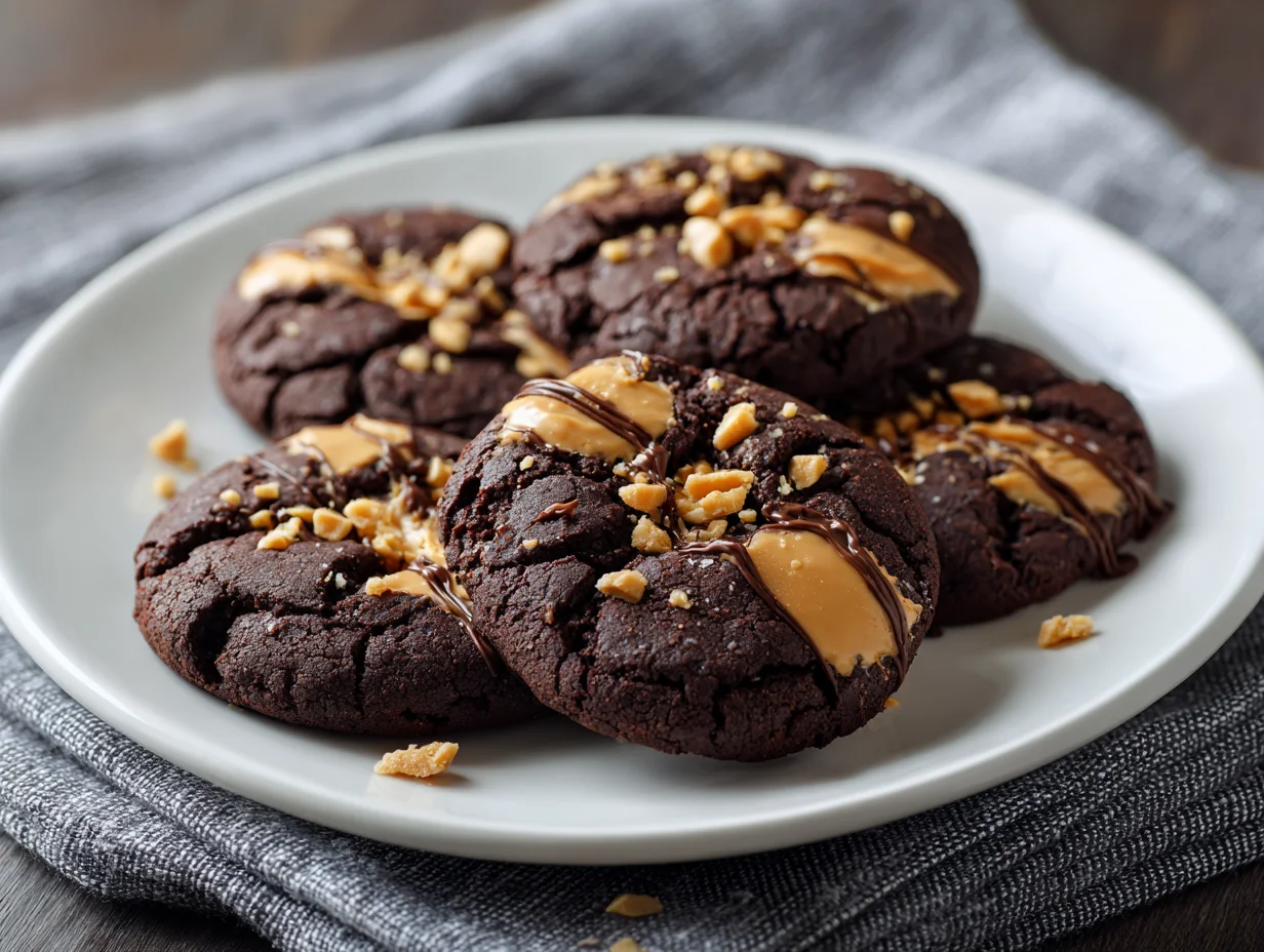 Brownie Cookies with a Peanut Butter