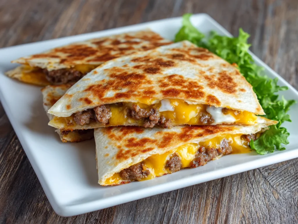Cheeseburger Quesadilla