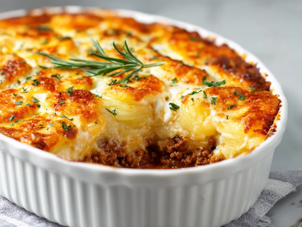 Cheesy Ground Beef & Potato Casserole