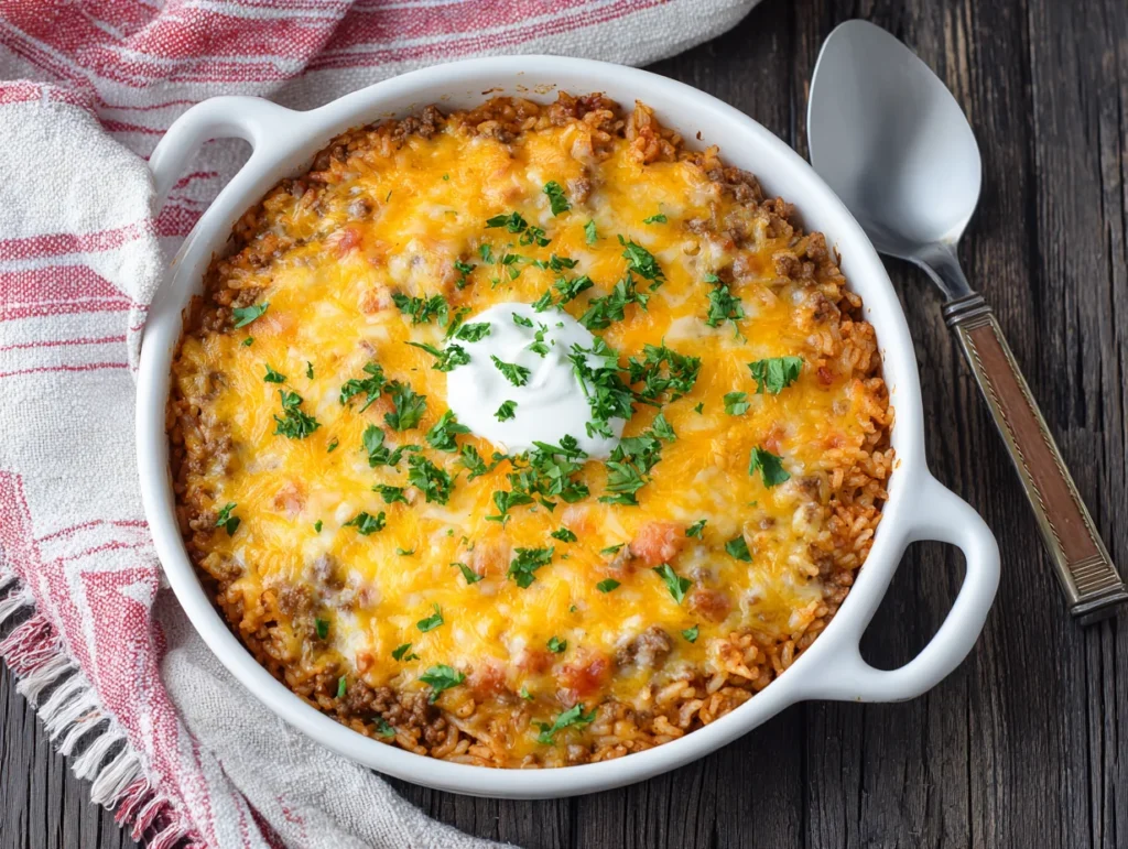 Cheesy Taco Rice Skillet