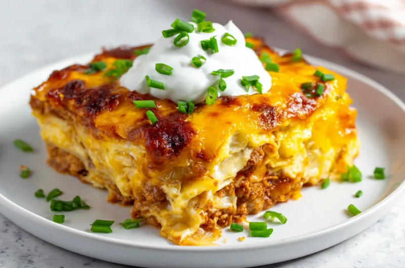 Easy Chicken Burrito Casserole Recipe