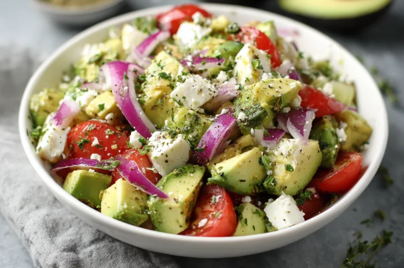 Light Chickpea Feta Avocado Salad Recipe