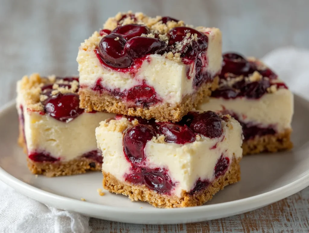 Christmas Cherry Cheesecake Bars