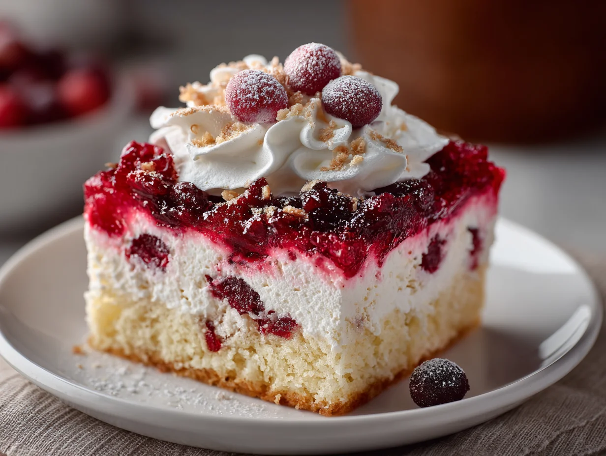 Christmas Cranberry Poke Cake