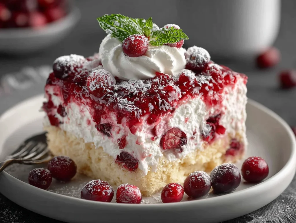 Christmas Cranberry Poke Cake