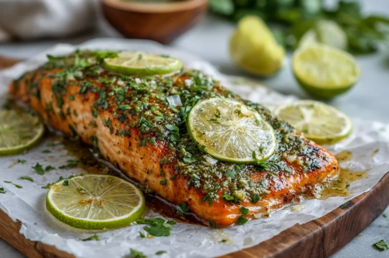 Zingy Cilantro Lime Honey Garlic Salmon Recipe