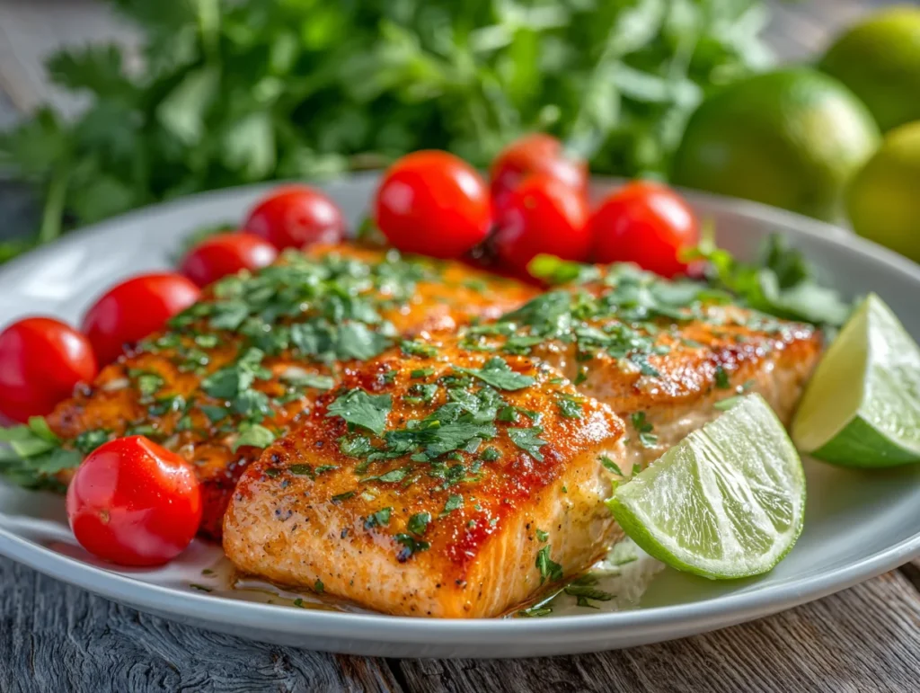 Cilantro Lime Honey Garlic Salmon