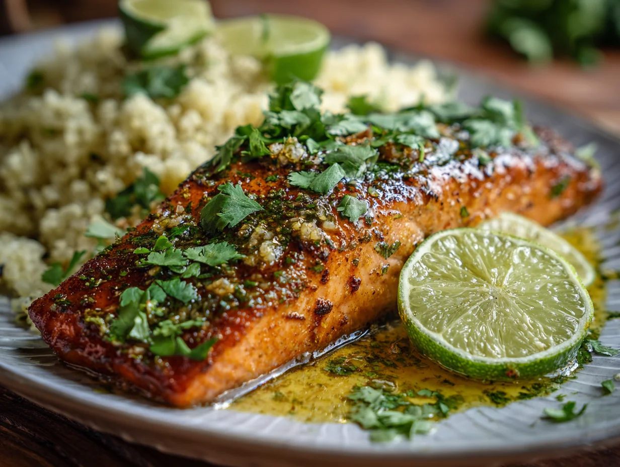 Cilantro Lime Honey Garlic Salmon