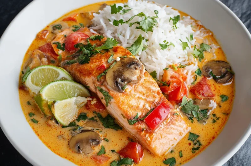 Rich Coconut Curry Salmon Recipe