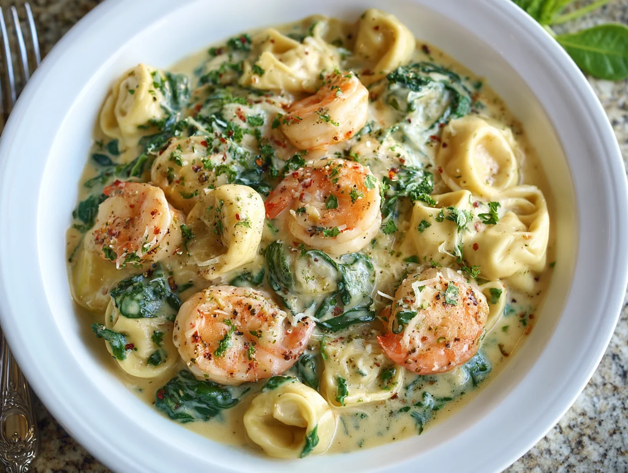 Creamy Shrimp and Spinach Tortellini