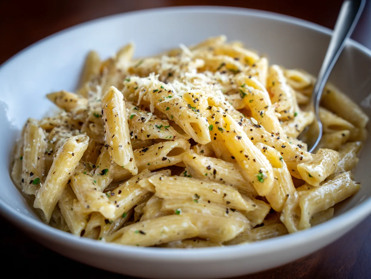 Creamy penne pasta