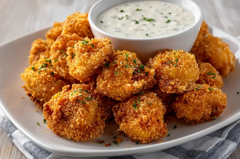 Crispy Fried Mushrooms with Ranch Dip Recipe