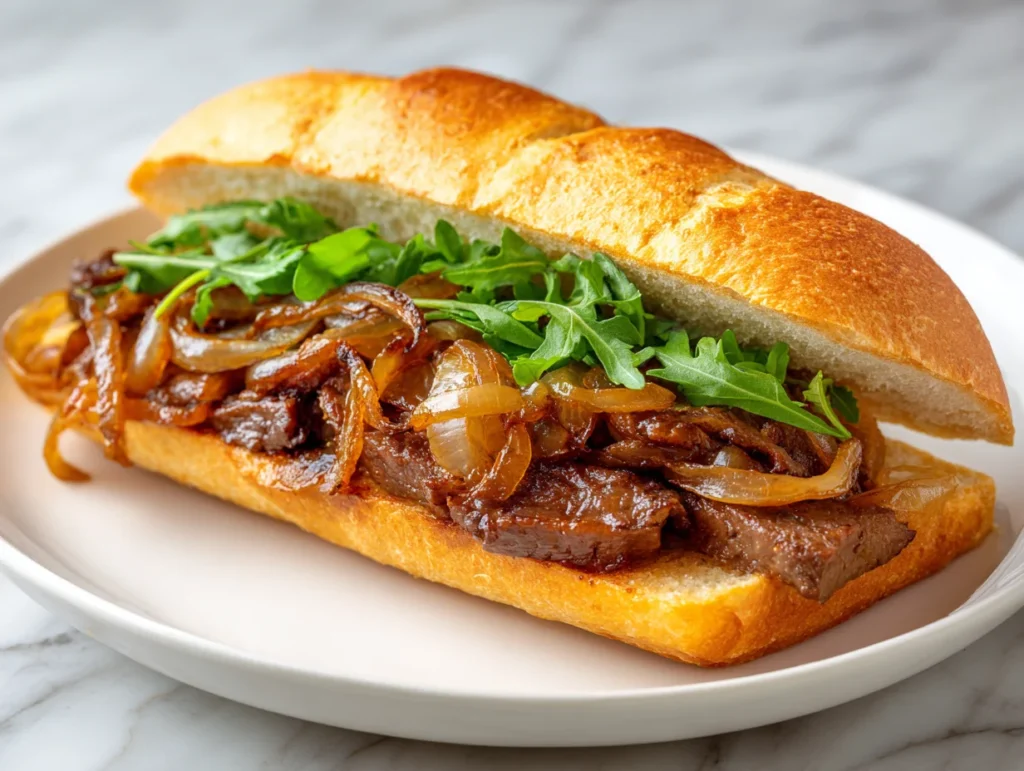 Crispy Onion Steak Sandwich