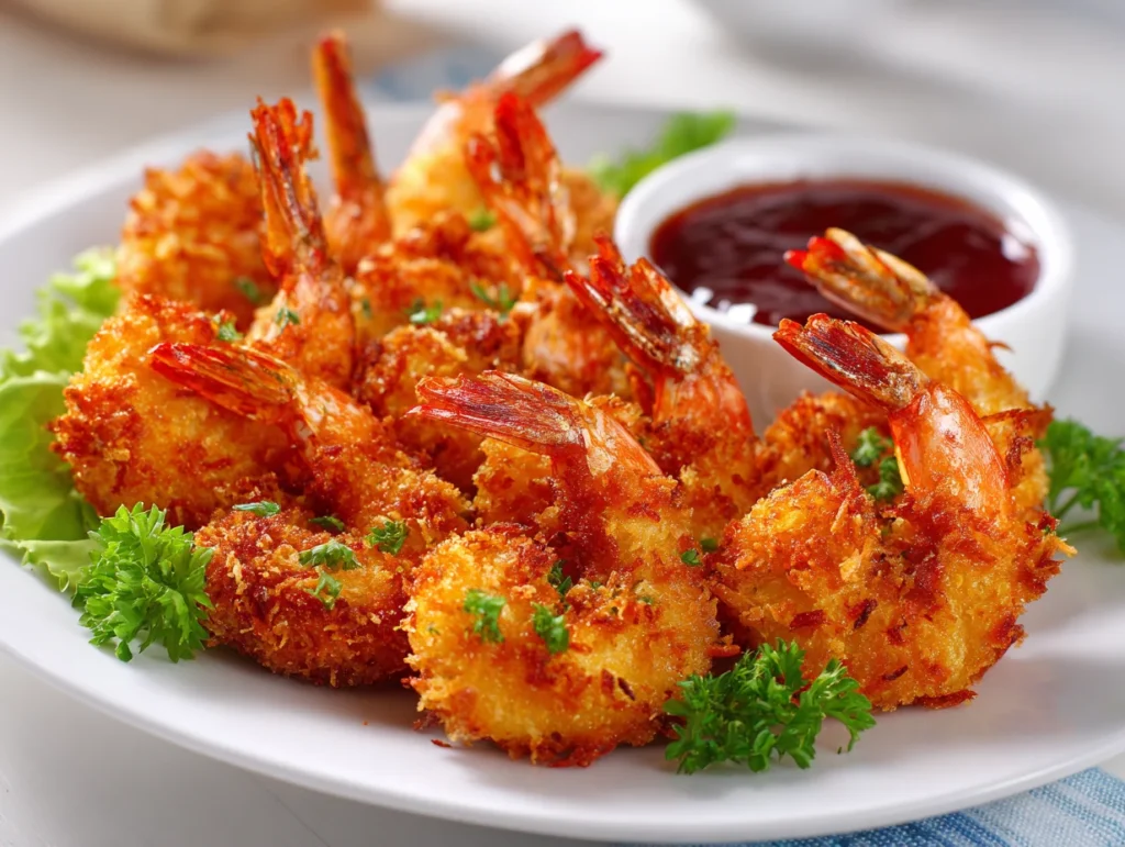 Crispy coconut shrimp