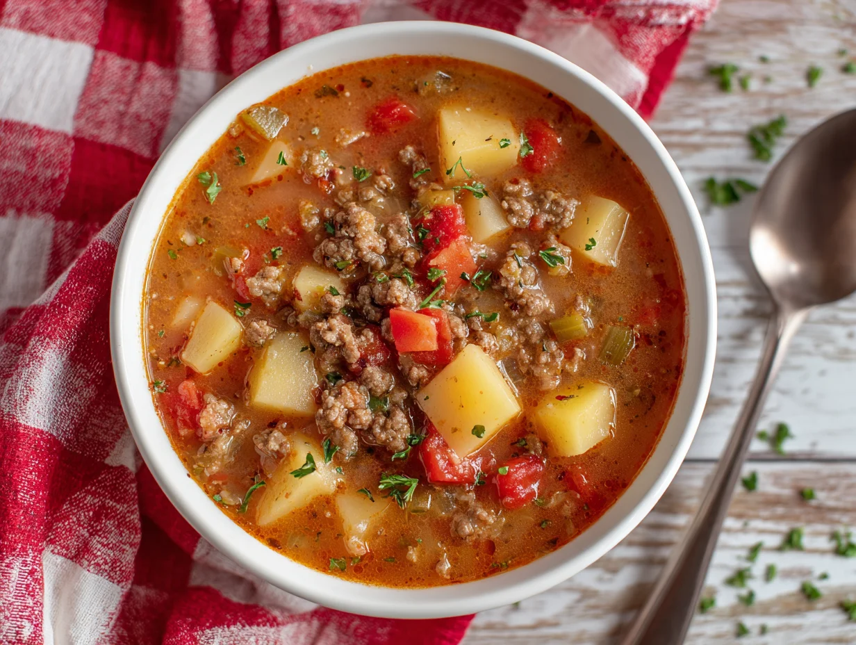 Crock Pot Hamburger Potato Soup