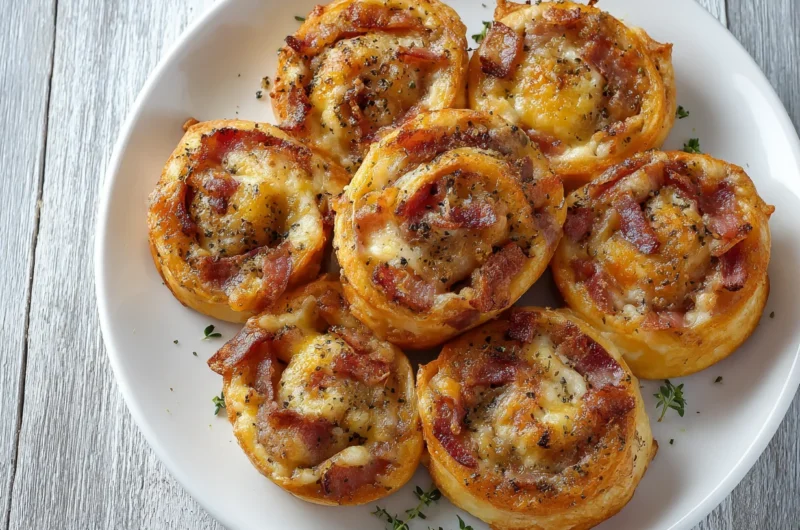 Cheesy Garlic Butter Bacon Cheeseburger Rollups Recipe