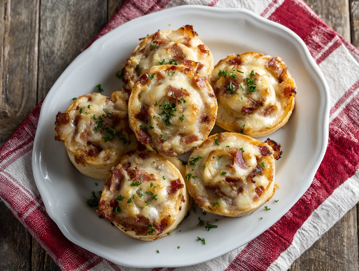 Garlic Butter Bacon Cheeseburger Rollups