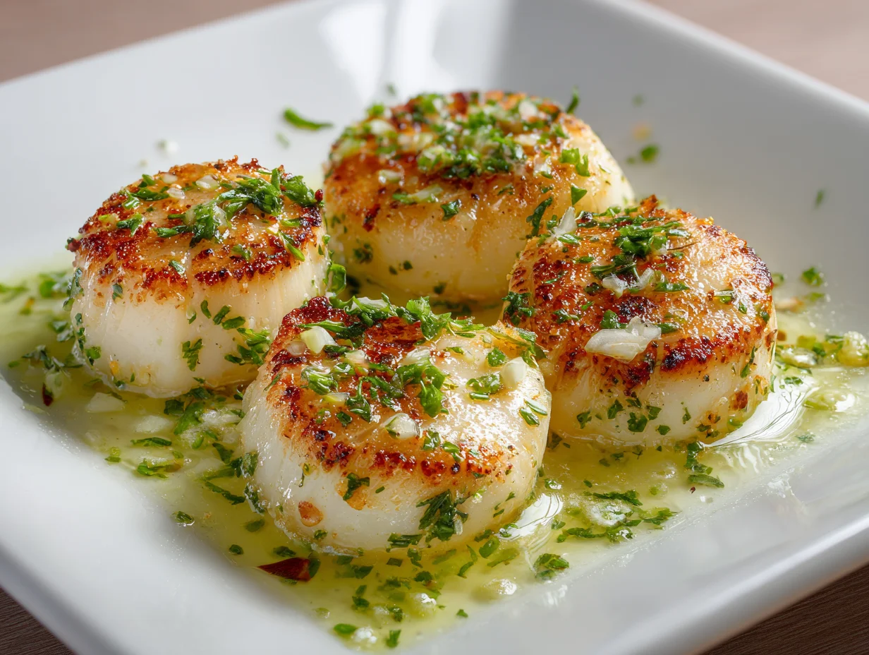 Garlic Butter Baked Scallops