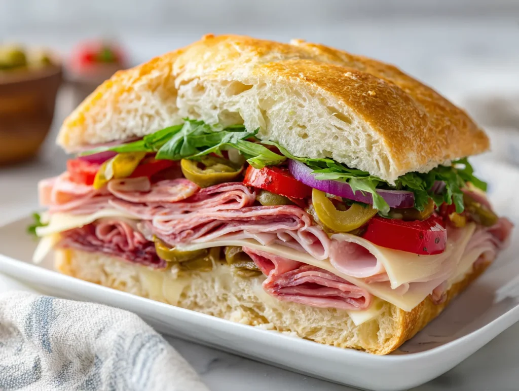 Giant Muffaletta Italian Sandwich