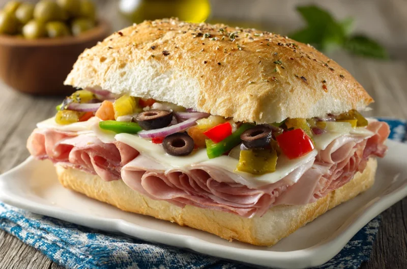 Authentic Giant Muffaletta Italian Sandwich Recipe