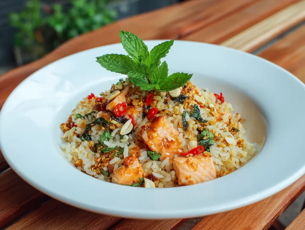 Golden Salmon Rice Bowl