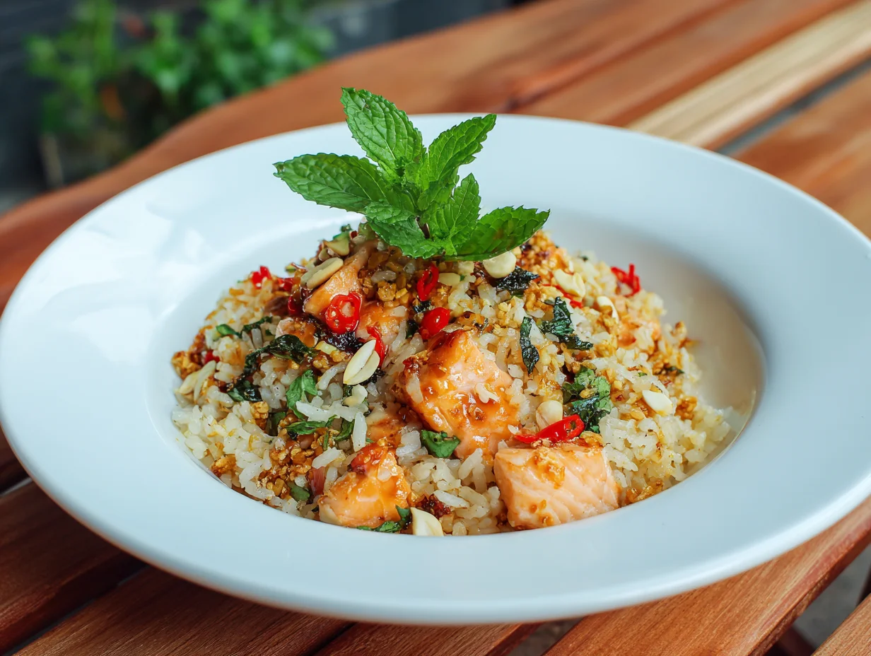 Golden Salmon Rice Bowl