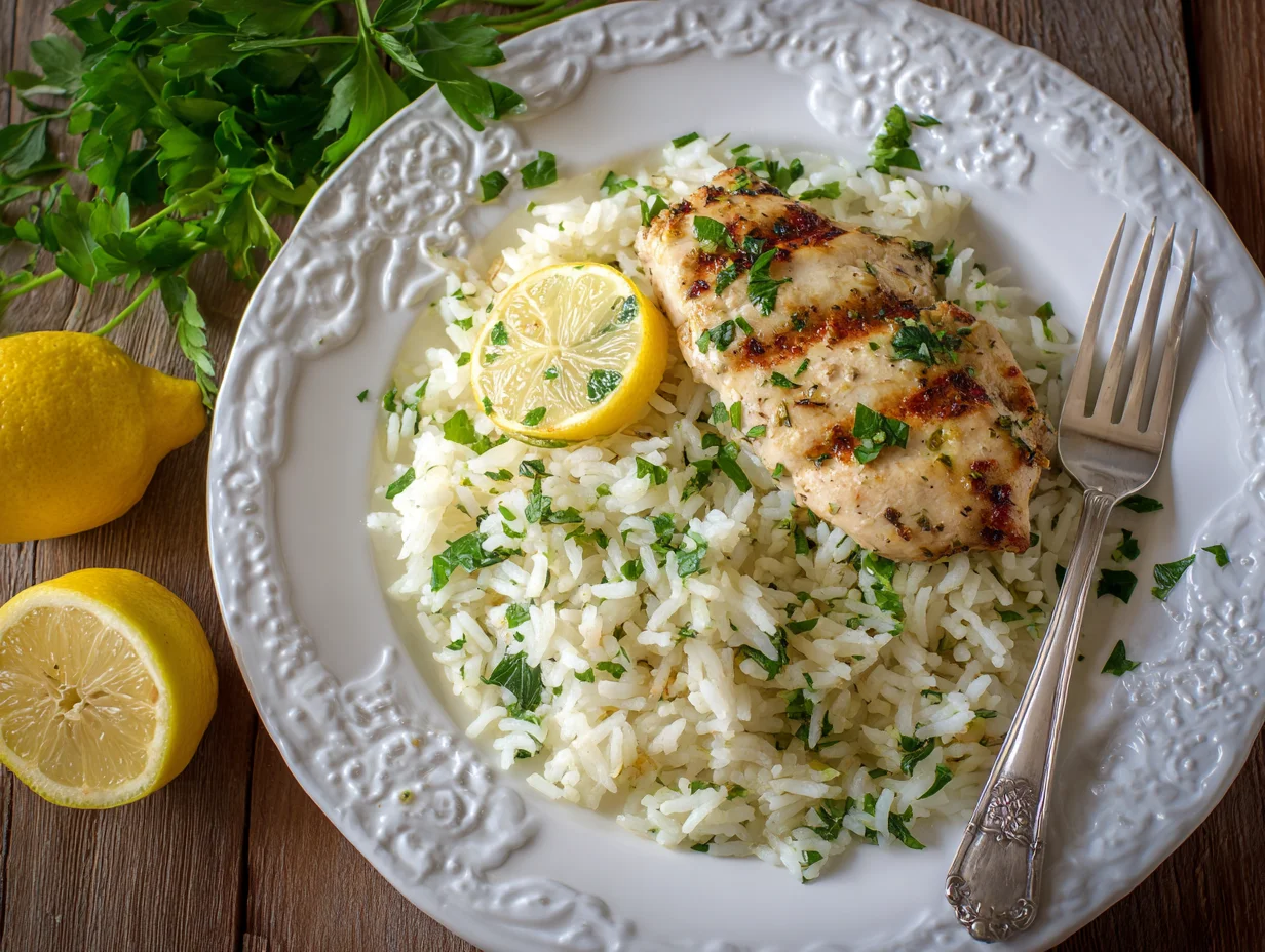 Greek Chicken and Lemon Rice