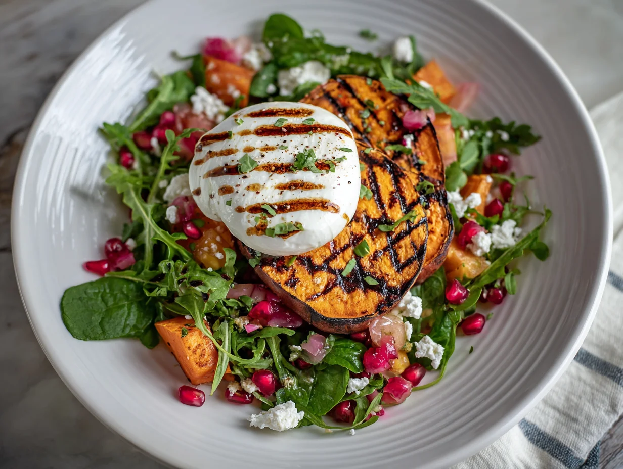 Grilled Sweet Potato and Burrata Salad