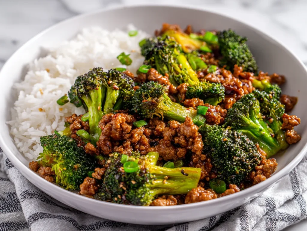 Ground Beef and Broccoli