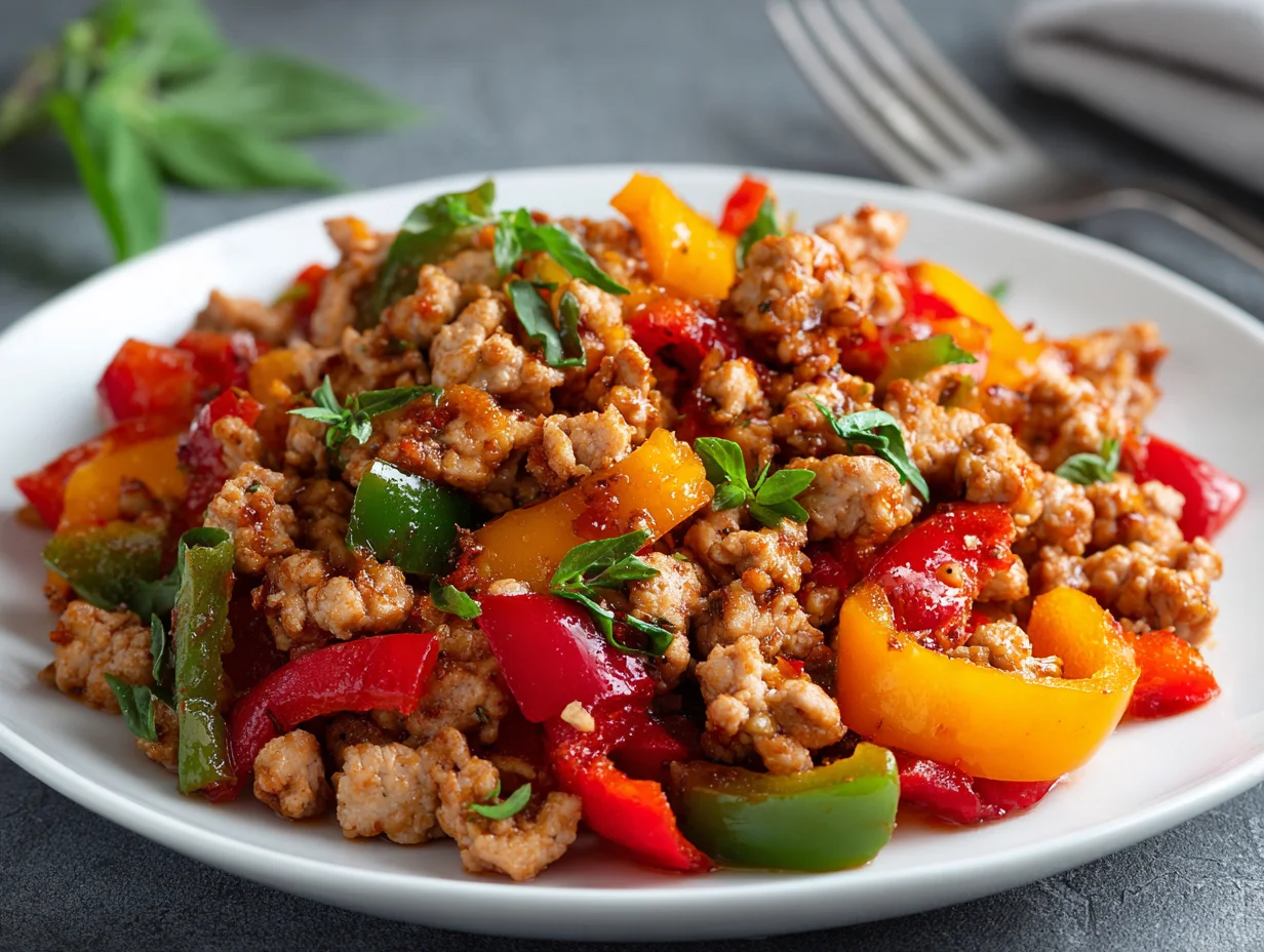 Ground Turkey and Peppers