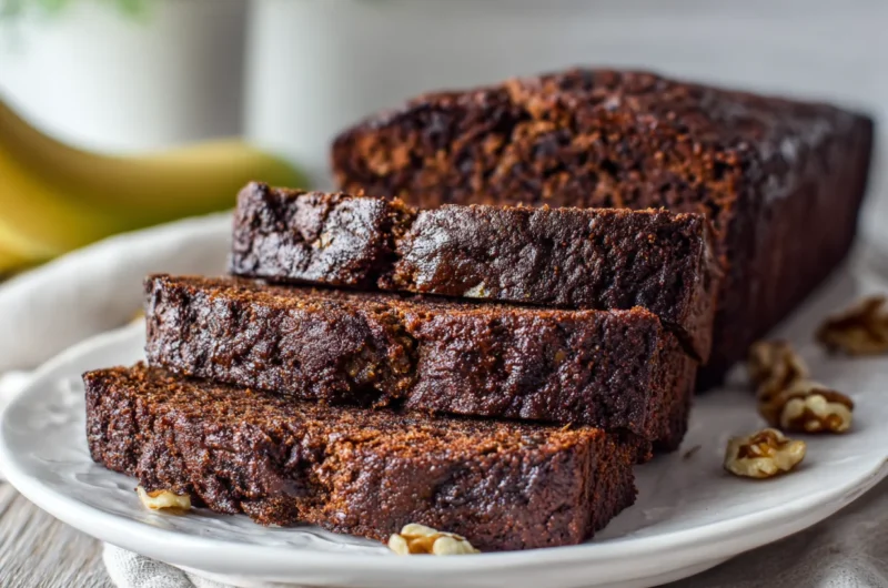 Healthy Guilt-Free Chocolate Banana Bread Recipe