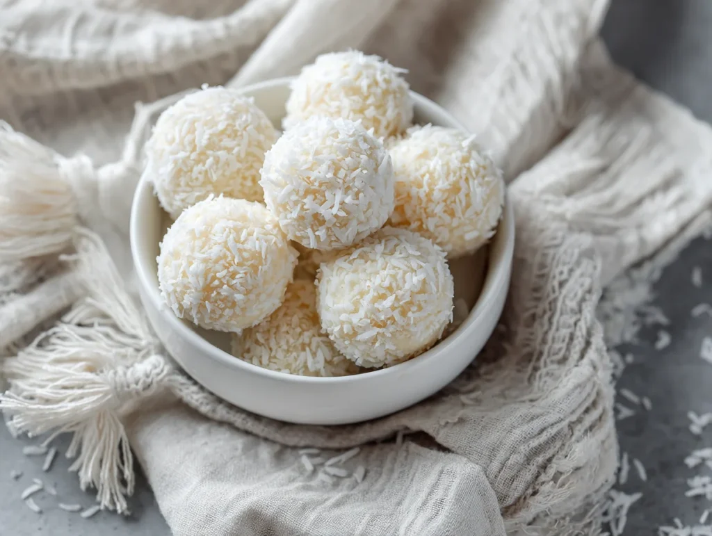 No Bake Coconut Cream Balls
