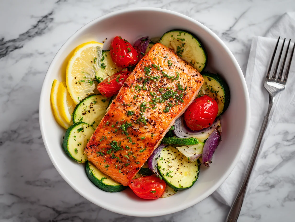 Nutritious One-Pan Salmon Supper