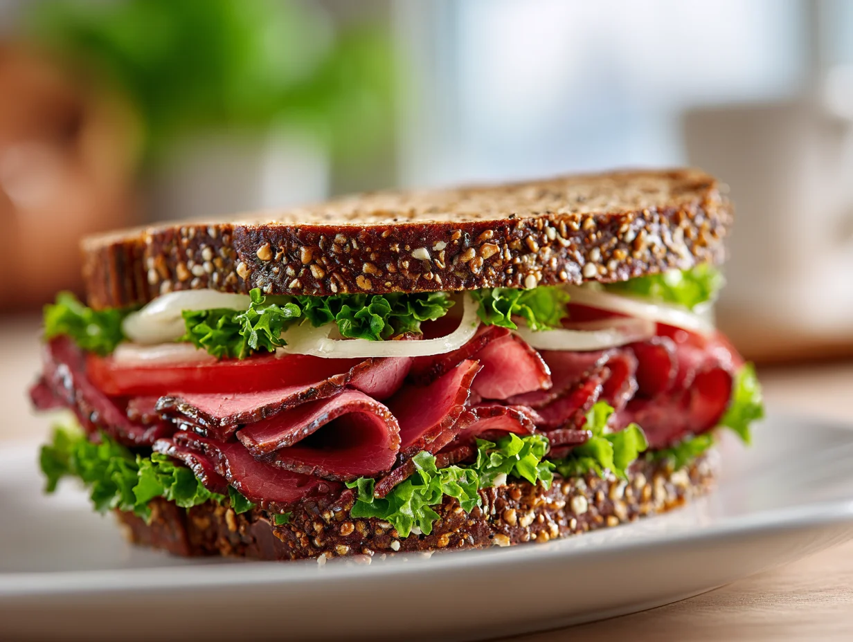 Pastrami on Rye Sandwich