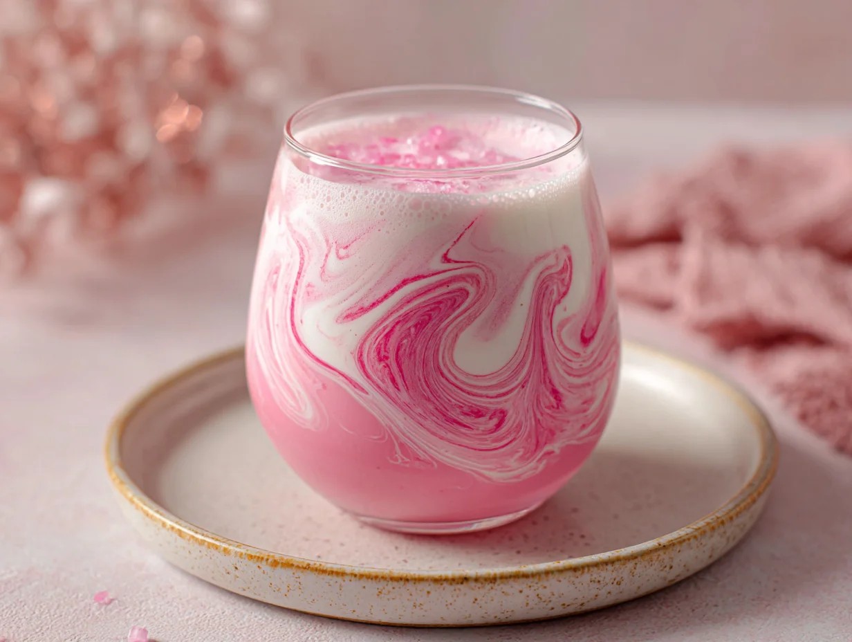 Pink and White Swirl Boozy Milkshake