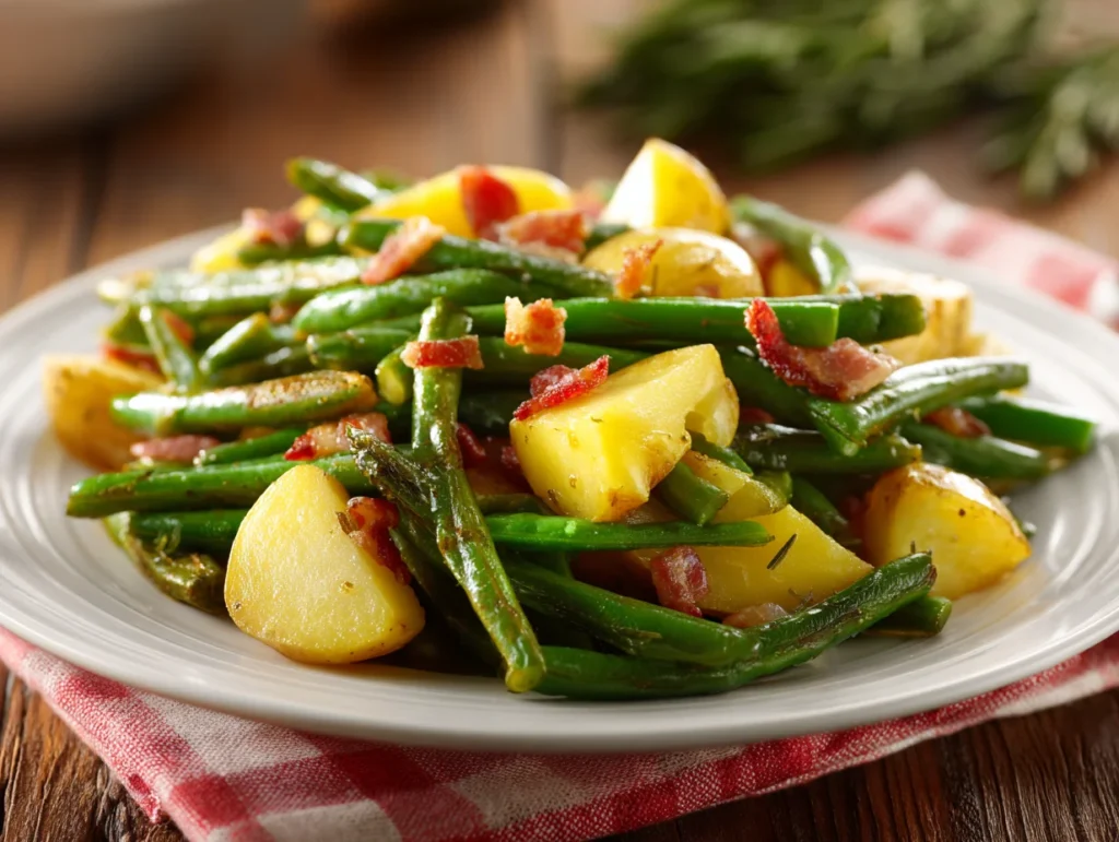 Ranch Green Beans and Potatoes with Bacon