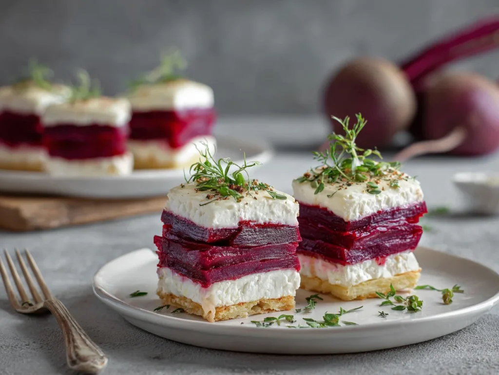 Roasted Beet Feta Napoleons