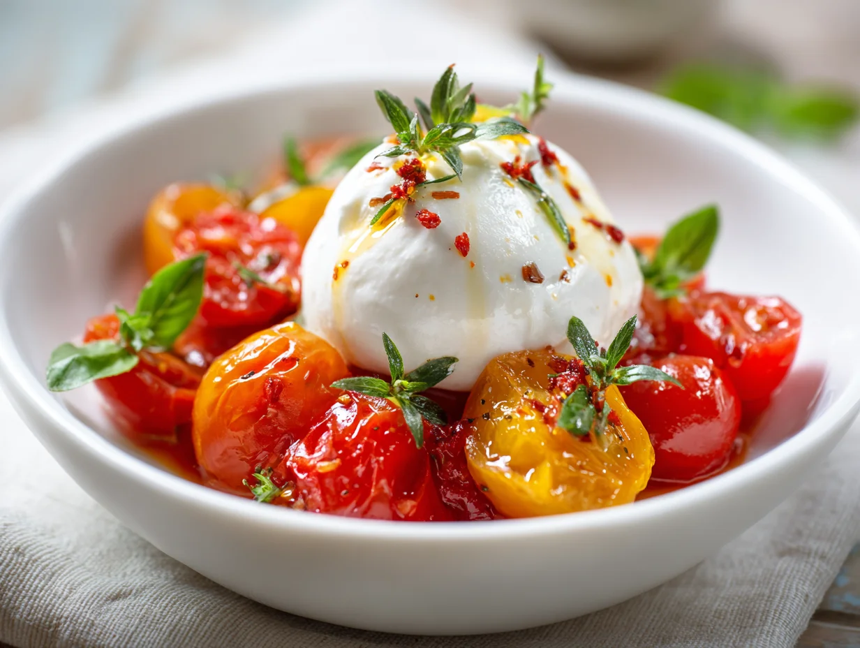 Roasted Tomatoes with Burrata