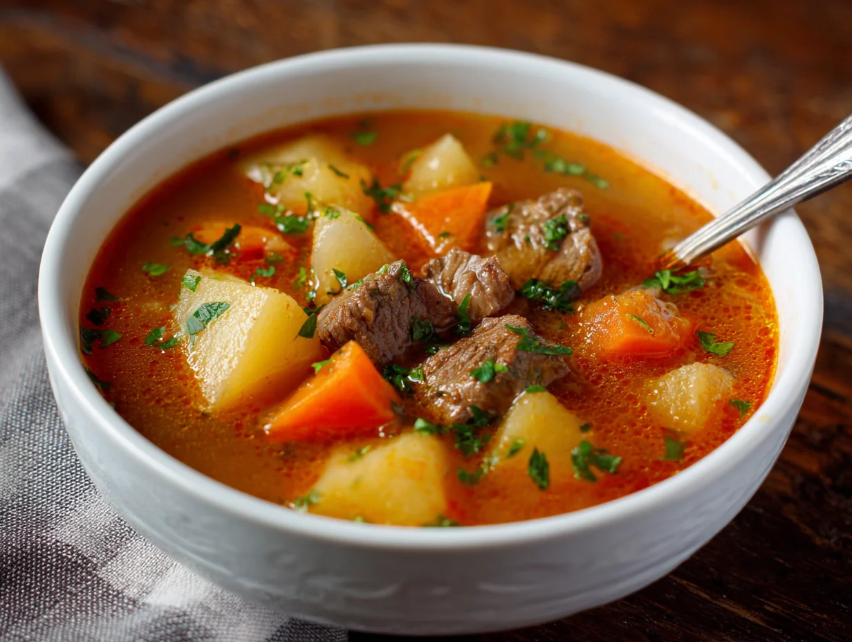 Savory Potato and Beef Soup