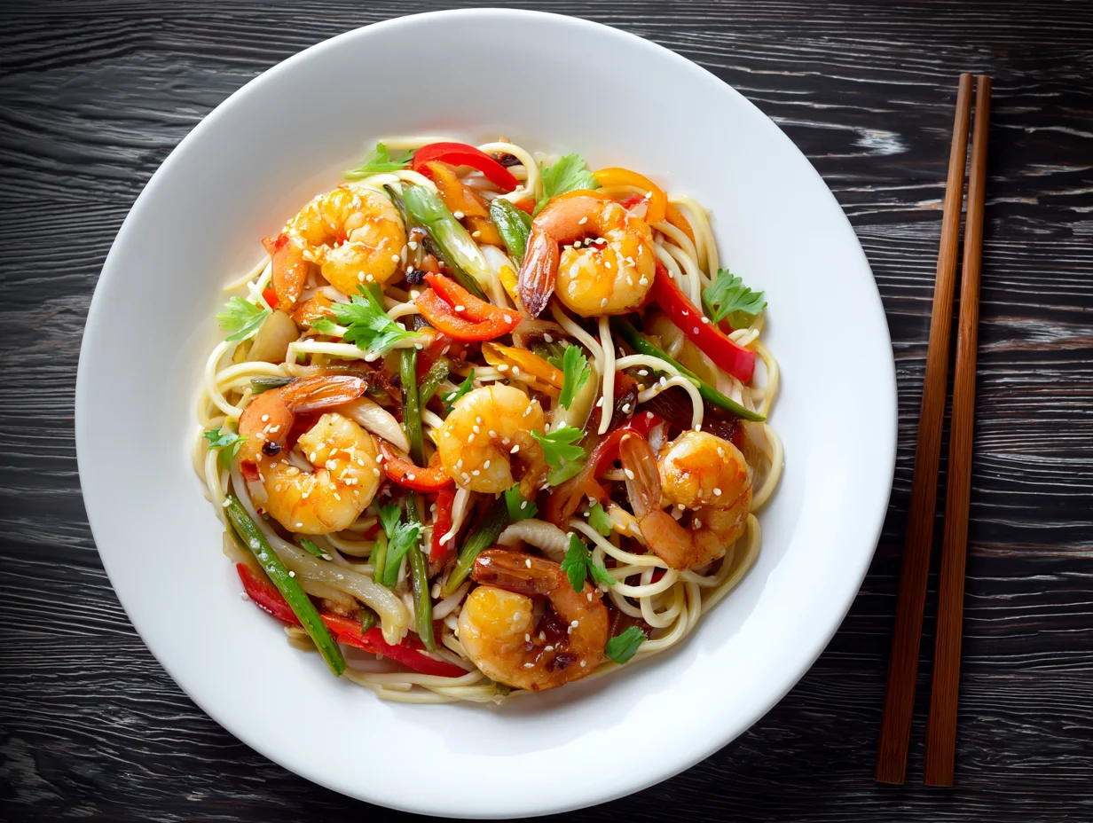 Shrimp Stir Fry with Noodles