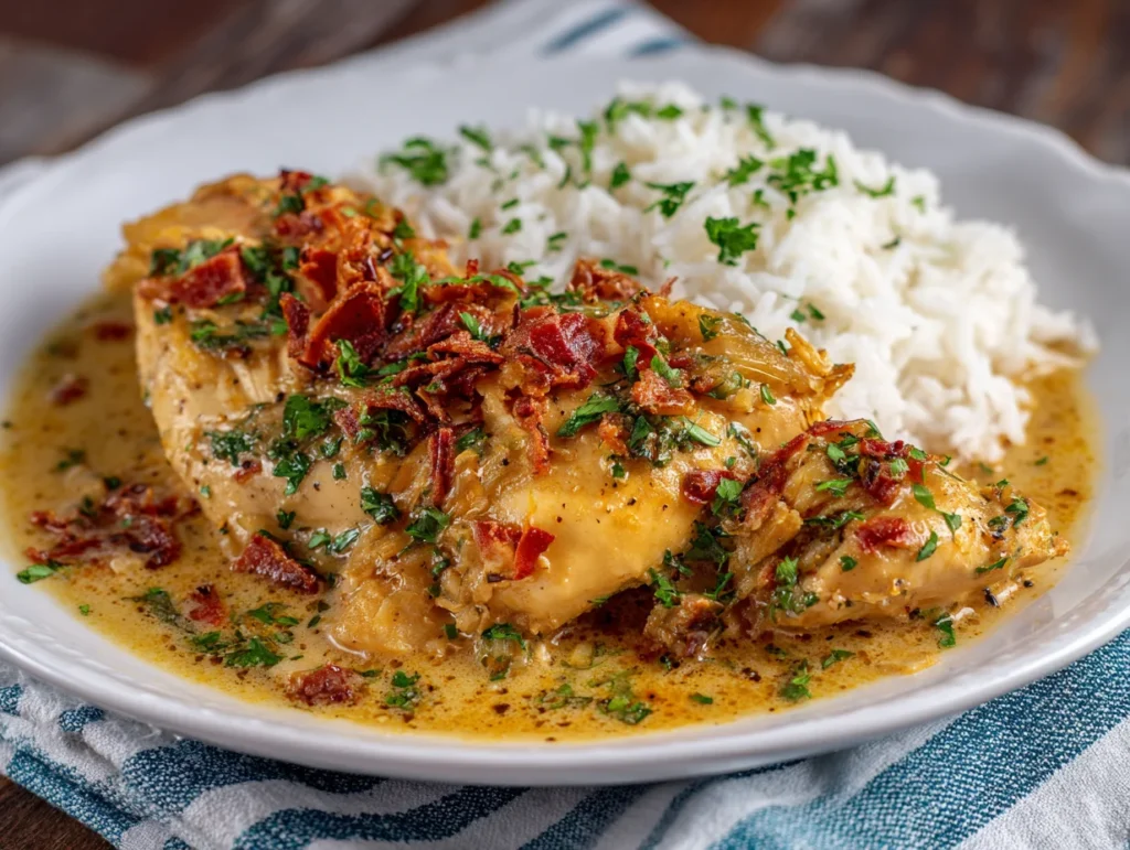 Smothered Chicken and Rice