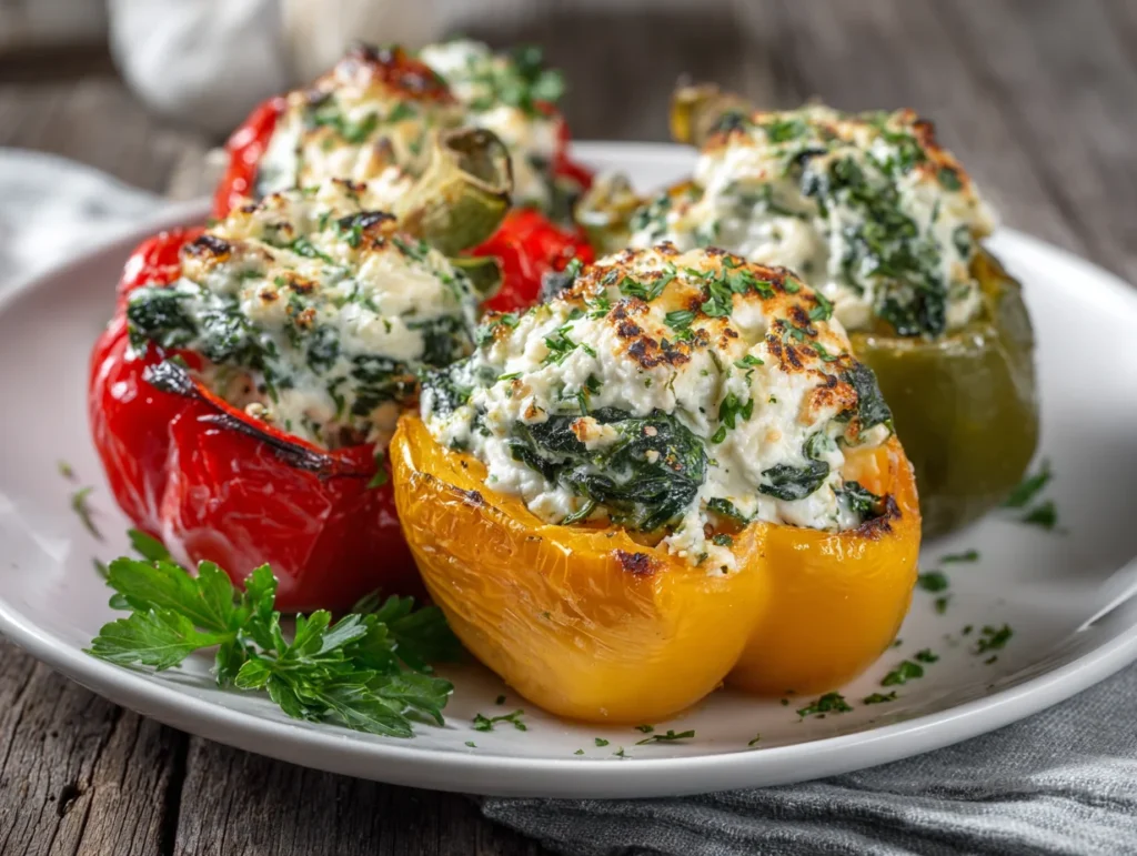 Spinach and Ricotta Stuffed Peppers