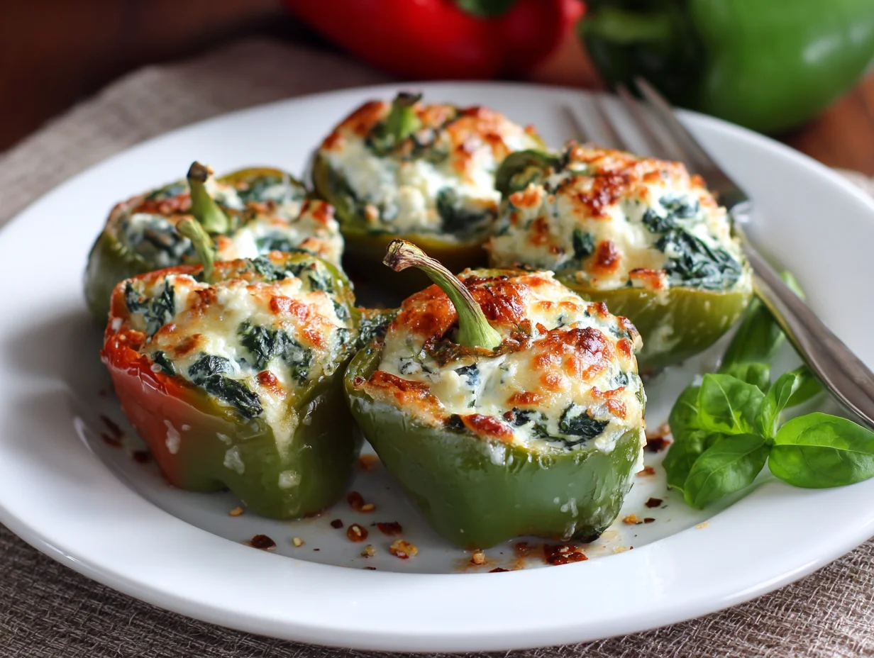 Spinach and Ricotta Stuffed Peppers